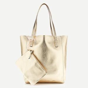 ✨NWT✨J. CREW // The carryall tote in metallic